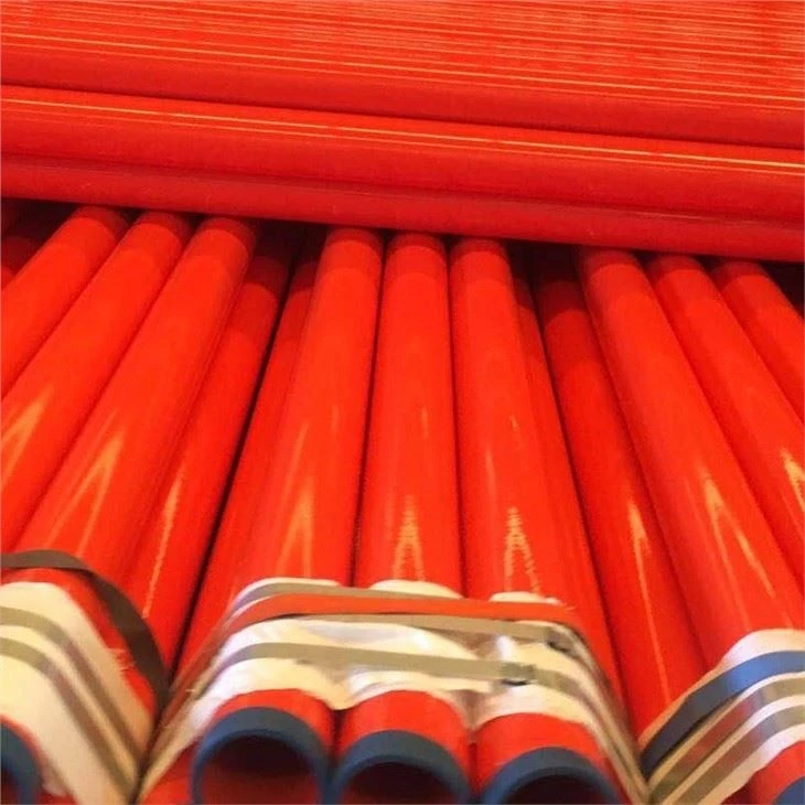Red Painted Steel Pipe With Grooved Ends